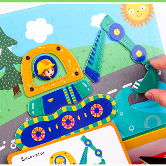 Carte magnetica Vehicule Magentic Play Box - HAM BEBE