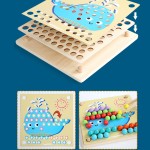 Joc de indemanare motricitate sortare culori advanced clip beads22-Jucarii din Lemn si Montessori