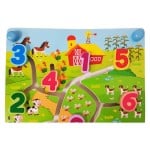 Puzzle labirint educativ cu doua fete cifre si jungla3-Jucarii din Lemn si Montessori