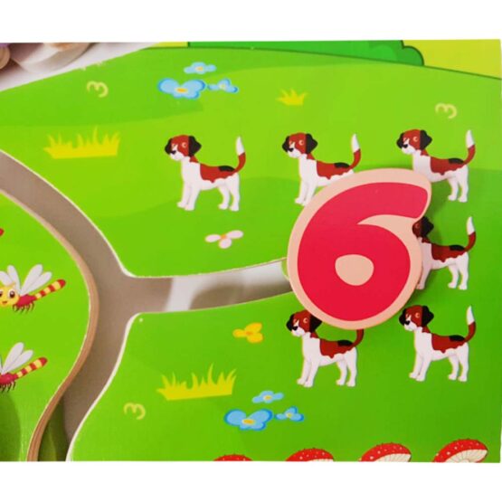 Puzzle labirint educativ cu doua fete cifre si jungla4-Jucarii din Lemn si Montessori