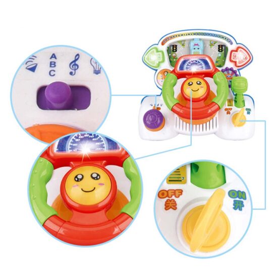 Volan de jucarie interactiv cu lumini si melodii - HAM BEBE