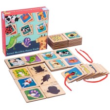 Joc asocieri din lemn animal matching puzzle11-Jucarii din Lemn si Montessori