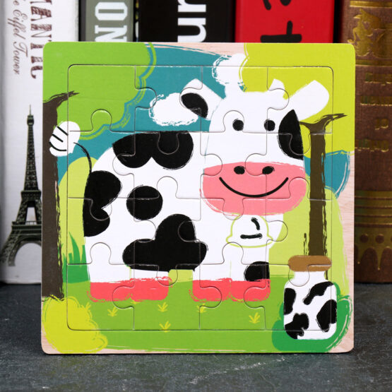 Set 5 mini puzzle din lemn pentru copii12-Jucarii din Lemn si Montessori