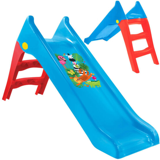 Tobogan copii 140 cm cu animale Mochtoys Safari Albastru - HAM BEBE