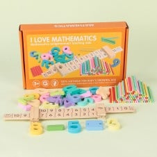 Joc lemn matematica cu betisoare i love math1-Jucarii din Lemn si Montessori