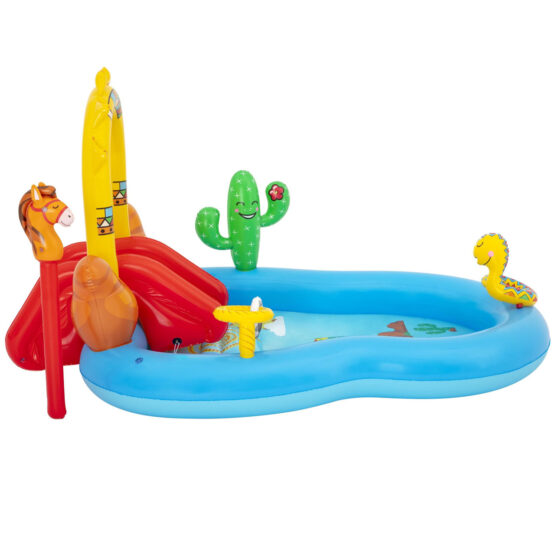 Piscina gonflabila copii si centru de joaca cu tobogan Wild West Bestway - HAM BEBE