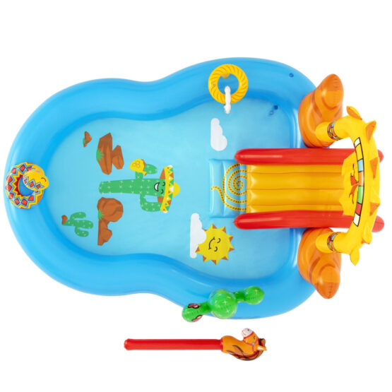 Piscina gonflabila copii si centru de joaca cu tobogan Wild West Bestway - HAM BEBE