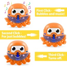 Jucarie de baita cu baloane si melodii caracatita octopus portocaliu2-Jucarii Baie