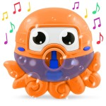 Jucarie de baita cu baloane si melodii caracatita octopus portocaliu3-Jucarii Baie