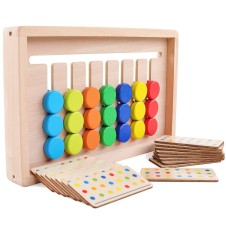 Jucarie lemn labirint asociere culori cu 7 randuri1-Jucarii din Lemn si Montessori