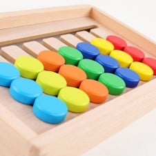 Jucarie lemn labirint asociere culori cu 7 randuri2-Jucarii din Lemn si Montessori