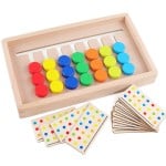Jucarie lemn labirint asociere culori cu 7 randuri6-Jucarii din Lemn si Montessori