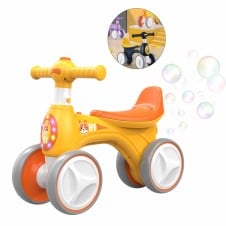 Bicicleta fara pedale copii  1 - 3 ani cu 4 roti, lumini si baloane de sapun - HAM BEBE
