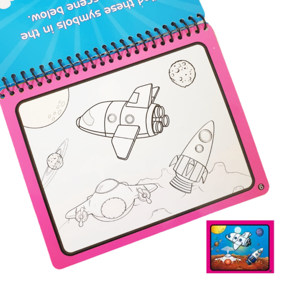 Carte colorat cu apa Water Doodle Dinozaurii Purple - HAM BEBE