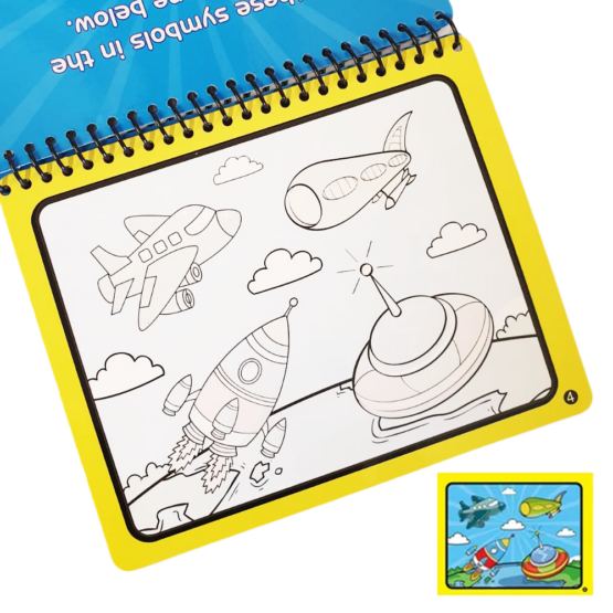 Carte colorat cu apa Water Doodle Dinozaurii Purple - HAM BEBE