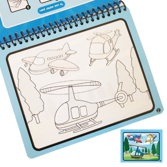 Carte colorat cu apa Water Doodle Dinozaurii Purple - HAM BEBE