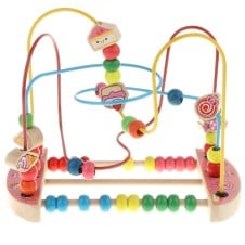 Labirint motricitate copii cu bombonele jucarie lemn educativa candy beads2-Jucarii din Lemn si Montessori