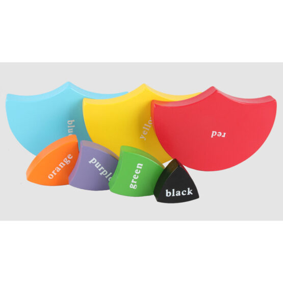 Puzzle din lemn Montessori Fractii IQ potrivire cercuri 8 piese - HAM BEBE