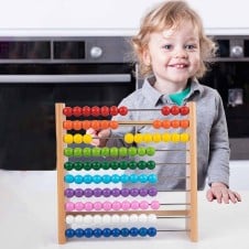 Abac din lemn pentru copii numaratoare din lemn cu 10 randuri1-Jucarii din Lemn si Montessori