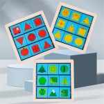 Joc educativ set cuburi rotative culori animale plante3-Jucarii din Lemn si Montessori