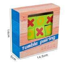 Joc x si 0 din lemn cuburi rotative tumble1-Jucarii din Lemn si Montessori