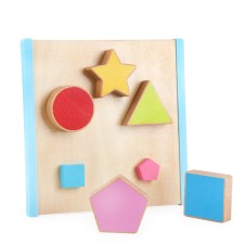Puzzle montessori din lemn forme geometrice 3d1-Jucarii din Lemn si Montessori