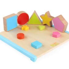 Puzzle montessori din lemn forme geometrice 3d2-Jucarii din Lemn si Montessori