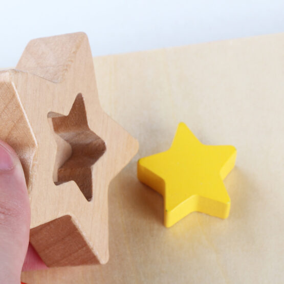 Puzzle montessori din lemn forme geometrice 3d3-Jucarii din Lemn si Montessori