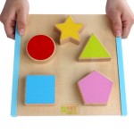 Puzzle montessori din lemn forme geometrice 3d5-Jucarii din Lemn si Montessori