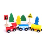 Trenulet din lemn cu circuit cu figurine si ambulanta 26 piese3-Trenulete de jucarie
