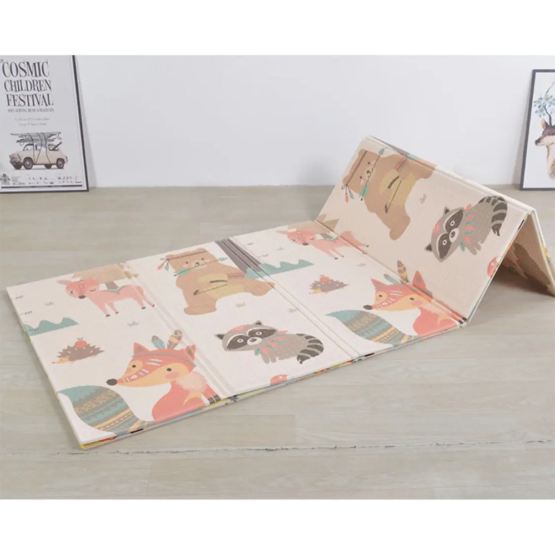 Covor pliabil pentru copii 200x150 cm Padurea Fermecata FOX - HAM BEBE