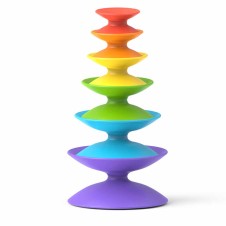 Joc turn curcubeu spirala de stivuit spin jenga2-Jucarii din Lemn si Montessori
