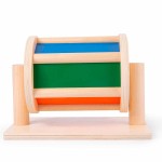 Jucarie montessori din lemn pentru dezvoltare senzoriala spinning drum clasic-Jucarii din Lemn si Montessori