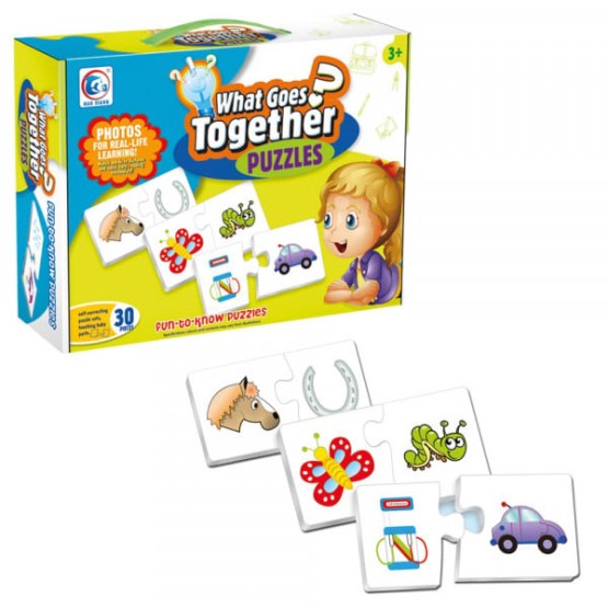 Puzzle asocieri what goes together1-Puzzle Copii