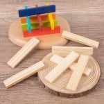 Set cuburi din lemn creative 210 piese natur si colorate3-Cuburi constructie