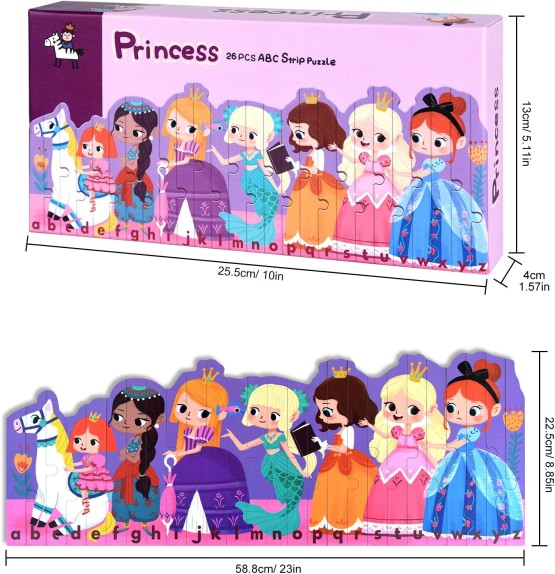 Set puzzle strips cu betisoare cu printese 26 piese2-Puzzle Copii