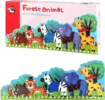 Set Puzzle Strips cu betisoare din lemn Animalele 26 piese Forest - HAM BEBE