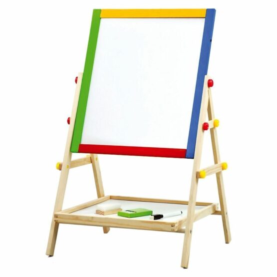 Tabla magnetica si tabla neagra sevalet dublu 22-Jucarii din Lemn si Montessori