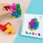 Joc logic cu cuburi din lemn tetris constructii 3d build the master5-Jocuri educationale