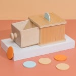 Joc montessori cutia permanentei sertar cu discuri colorate1-Jucarii din Lemn si Montessori