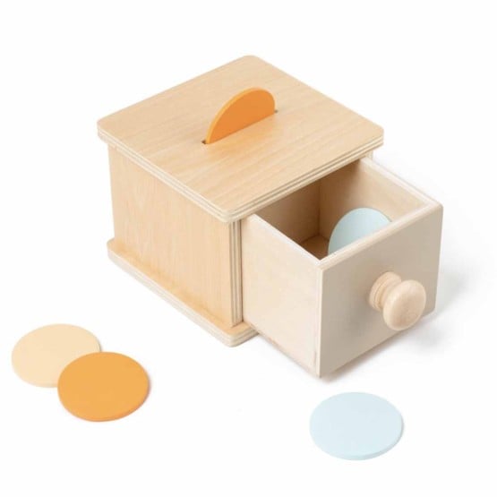 joc montessori cutia permanentei sertar cu discuri colorate2