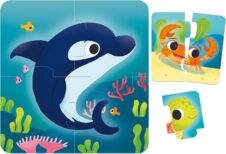 Puzzle bebe piese mari duo animale 2-Puzzle Copii