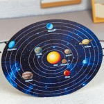 Puzzle lemn Sistemul Solar colorat - HAM BEBE