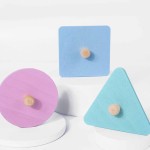 Puzzle montessori incastru cu butoni pastel 3 forme geometrice3-Jucarii din Lemn si Montessori