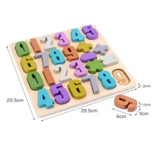 Tablita magnetica si puzzle cu cifre din lemn 3d cu marker2-Jucarii din Lemn si Montessori