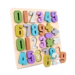 Tablita magnetica si puzzle cu cifre din lemn 3d cu marker3-Jucarii din Lemn si Montessori