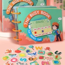 Quiet Book Carte cu activitati cu stickere The Busy Book - HAM BEBE
