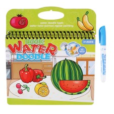 Carte colorat cu apa water doodle fructe si legume1-Pictura si desen