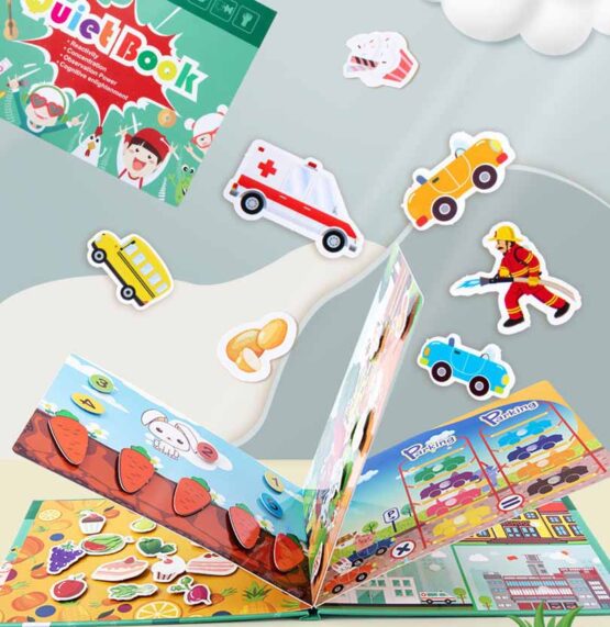 Quiet Book Carte cu activitati cu stickere reutilizabile model clasic - HAM BEBE
