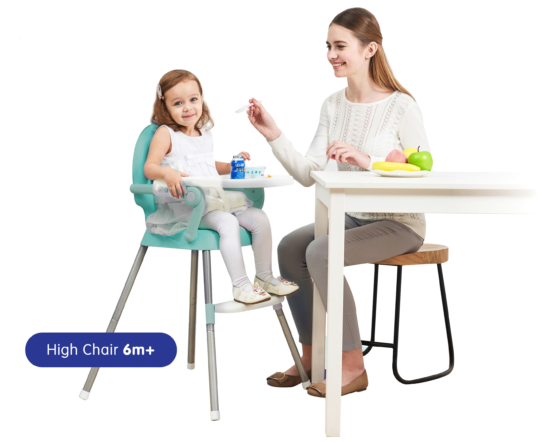 Scaun de masa pentru bebelusi Baby Safe 3 in 1 Bleu - HAM BEBE